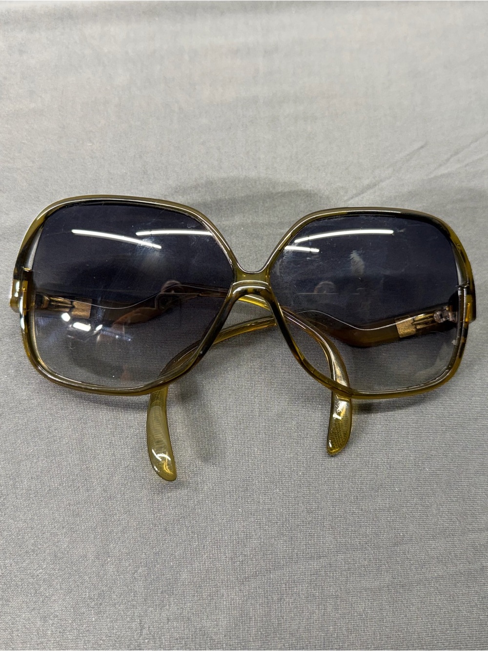 Vintage Rare Playboy Optyl Sunglasses white blue olive logo